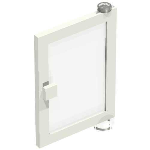 Tür 1 × 4 × 5 rechts mit transparent Glas