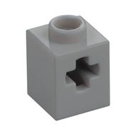 Technic Stein 1 × 1 mit Achsloch Hellblaugrau