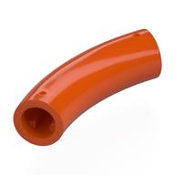 Brick Round 1 × 1 D. Tube with 45° Elbow and Axle Holes (Crossholes) at Each End Rotorange