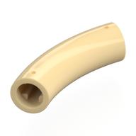 Brick Round 1 × 1 D. Tube with 45° Elbow and Axle Holes (Crossholes) at Each End Beige
