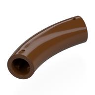 Brick Round 1 × 1 D. Tube with 45° Elbow and Axle Holes (Crossholes) at Each End Reddish Brown
