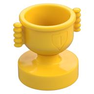 Duplo Trophy Cup with Number 1 in Shield - Closed Handles, Deep Notches Gelb