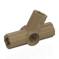 Technic Axle and Pin Connector Angled Triple - 60° Dark Tan