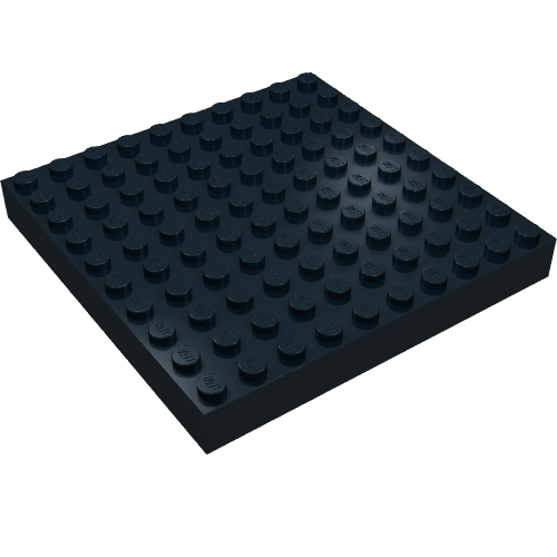 Brick 10 × 10 without Bottom Tubes, without Cross Supports Schwarz