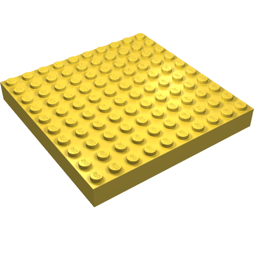 Brick 10 × 10 without Bottom Tubes, without Cross Supports Gelb