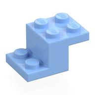 Bracket 3 × 2 × 1 1/3 with Bottom Stud Holder Leuchtendes Hellblau