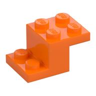 Bracket 3 × 2 × 1 1/3 with Bottom Stud Holder Orange