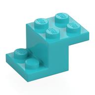 Bracket 3 × 2 × 1 1/3 with Bottom Stud Holder Medium Azure