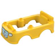 Duplo Car Body, Camper / Bus 6 × 10 × 2 with Headlights, Grille Print Gelb