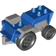 Duplo Tractor with Light Gray Engine and Fenders Blau