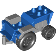 Duplo Tractor with Dark Gray Engine and Fenders Hellgrün