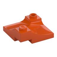 Bogenstein, innen doppelt, 3 × 3 mit 1/3 umgekehrt Aussparung, Ecke Rotorange