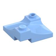 Brick Curved, Internal Double, 3 × 3 with 1/3 Inverted Cutout, Corner Bright Light Blue