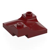 Brick Curved, Internal Double, 3 × 3 with 1/3 Inverted Cutout, Corner Dark Red