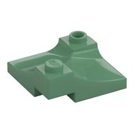 Brick Curved, Internal Double, 3 × 3 with 1/3 Inverted Cutout, Corner Sand Green