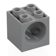 Brick Special 2 × 2 × 1 2/3 with Worm Gear Hole Hellblaugrau