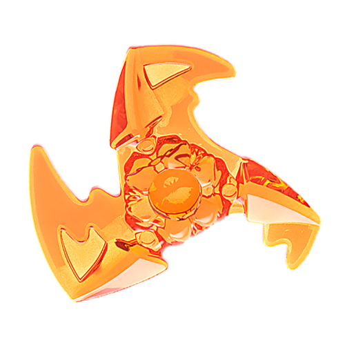 Weapon Throwing Star / Shuriken with Trailing Effect Transparent-Orange