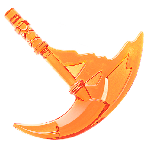Weapon Sickle with Trailing Effect Trans-Orange