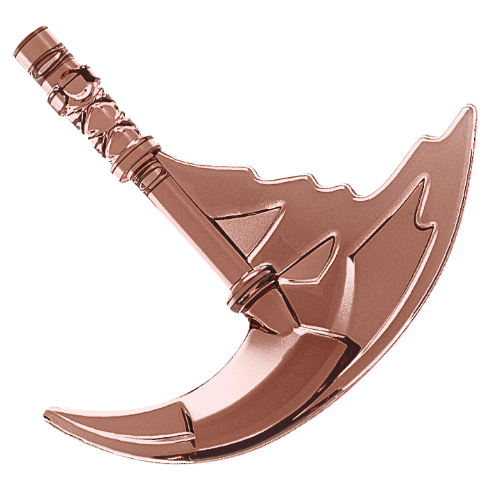 Weapon Sickle with Trailing Effect in Trans-Brown