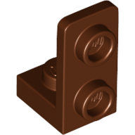 Bracket 1 × 1 - 1 × 2 Inverted Reddish Brown