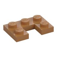 Platte 2 × 3 mit 1 × 1 Aussparung Mittelnougat