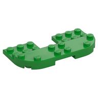 Plate Round Corners Double 4 × 8 with 2 × 2 Cutout and 2 × 8 Raised Studs, Reduces Nubs