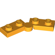 Hinge Plate 1 × 4 Swivel Top / Base - Solid Clip [Complete Assembly] Leuchtendes Hellorange
