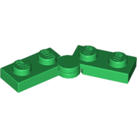 Hinge Plate 1 × 4 Swivel Top / Base - Solid Clip [Complete Assembly] Green