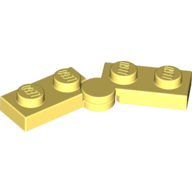 Hinge Plate 1 × 4 Swivel Top / Base - Solid Clip [Complete Assembly] Bright Light Yellow