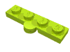 Hinge Plate 1 × 4 Swivel Top / Base - Solid Clip [Complete Assembly] Limette