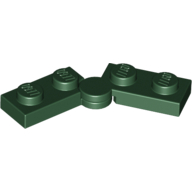Hinge Plate 1 × 4 Swivel Top / Base - Solid Clip [Complete Assembly] Dunkelgrün