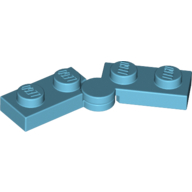 Hinge Plate 1 × 4 Swivel Top / Base - Solid Clip [Complete Assembly] Medium Azure