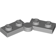 Hinge Plate 1 × 4 Swivel Top / Base - Solid Clip [Complete Assembly] Light Bluish Gray