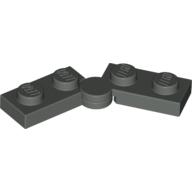 Hinge Plate 1 × 4 Swivel Top / Base - Solid Clip [Complete Assembly] Dunkelgrau