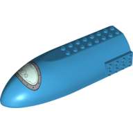 Aircraft Fuselage 6 × 13 × 3 with Window Print Dunkelazur