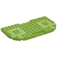 Plate Special 8 × 16 × 2/3, Two Rounded Corners, Reduced Stud Sections Limette