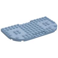 Plate Special 8 × 16 × 2/3, Two Rounded Corners, Reduced Stud Sections Sandblau