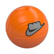 Minifig Head Special, Basketball with Silver LEGO Brick, Nike Logo print Orange