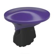 Hair and Hat, Wide Flat Top with Black Dreadlocks Pattern Dark Purple
