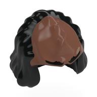 Head Top, Klingon Cranial Ridges, Hair Mid-Length Black pattern Medium Brown