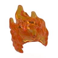 Headwear, Flames in Trans-Orange