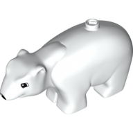 Duplo Animal Polar Bear Adult, Squared Eyes White