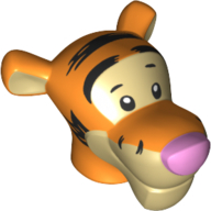 Minifig Head Special, Tigger Orange