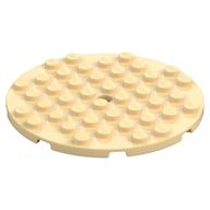 Platte rund 8 × 8 Beige