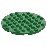 Plate Round 8 × 8 Green