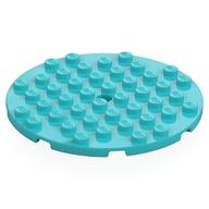 Platte rund 8 × 8 Mittelazur