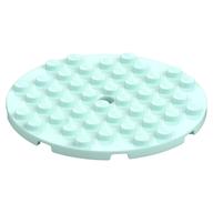 Plate Round 8 × 8 Light Aqua