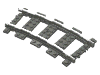 Vehicle Track, Train, 9V Curved Dark Bluish Gray