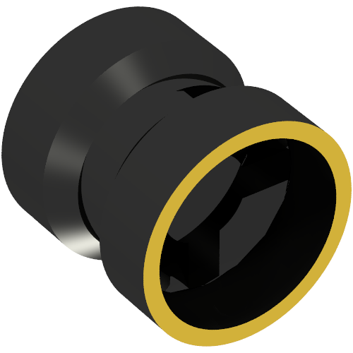 Wheel 8 × 9 with Yellow Rim Edge Print Schwarz