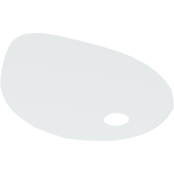 Decorative Shape, Tear Drop with 1 Hole Weiß